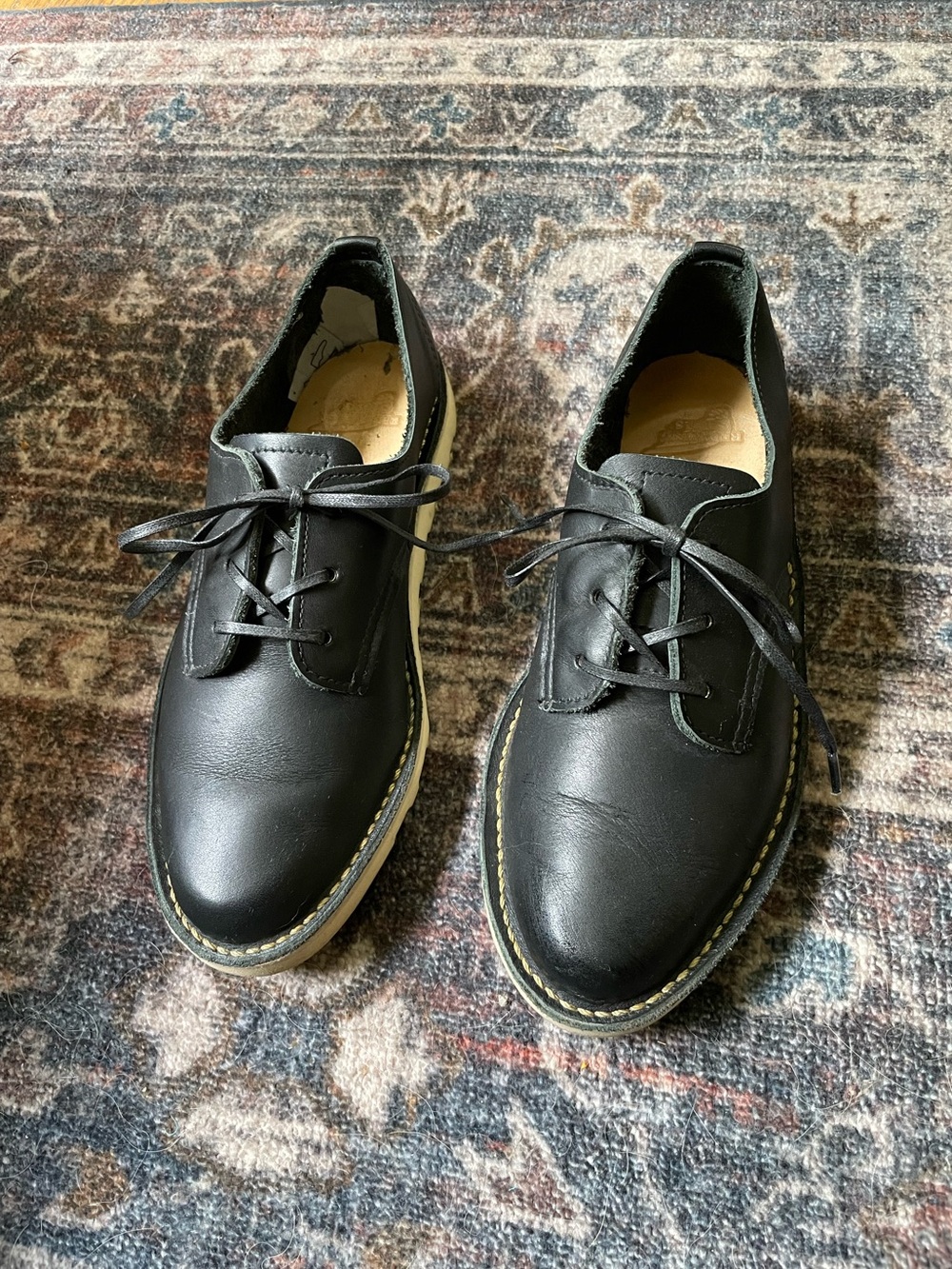 Red wing shoes women heritage lace oxfords size 6.5 3490 black leather GUC